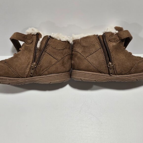 Sesame Street Elmo Brown Faux Suede Toddler Boots Size 8 Fleece Lined - Picture 6 of 9